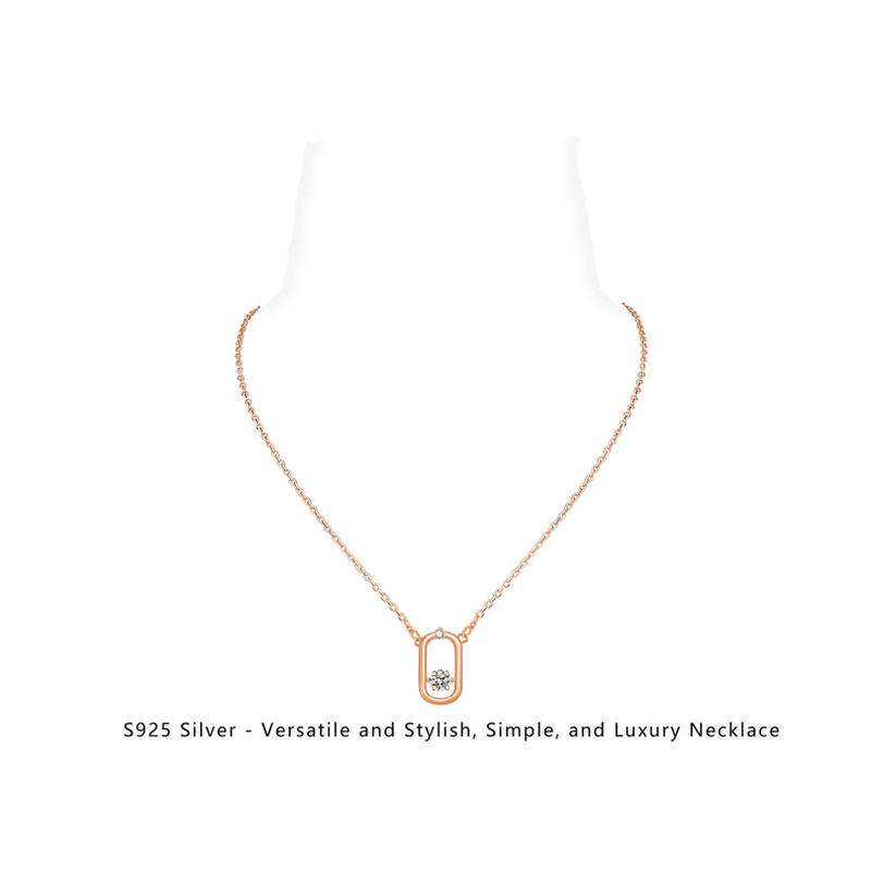 Women's Jewelry Pendant And Chain Are Silver Moissanite Smart Necklace With Diamond Pendant Temperament Versatile Exquisite Jewelry_voghion.com