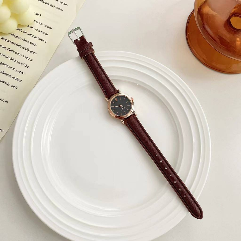 Orologi al quarzo da donna, alla moda, con quadrante piccolo, semplici e casual, al quarzo._voghion.com