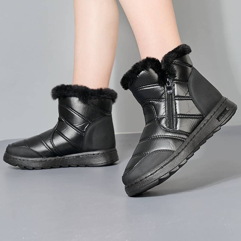 Nuove scarpe alte in cotone per donna, stivali da neve caldi e in pile, scarpe da mamma 2025_voghion.com