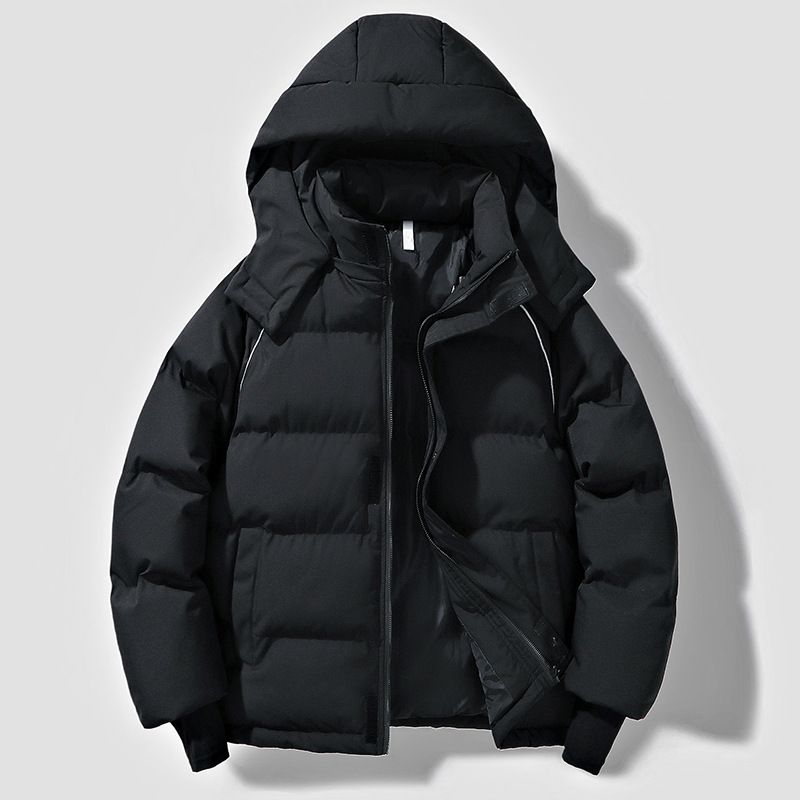 Piumino unisex impermeabile – Cappotto invernale oversize con cappuccio (nero/grigio scuro/azzurro/crema)_voghion.com