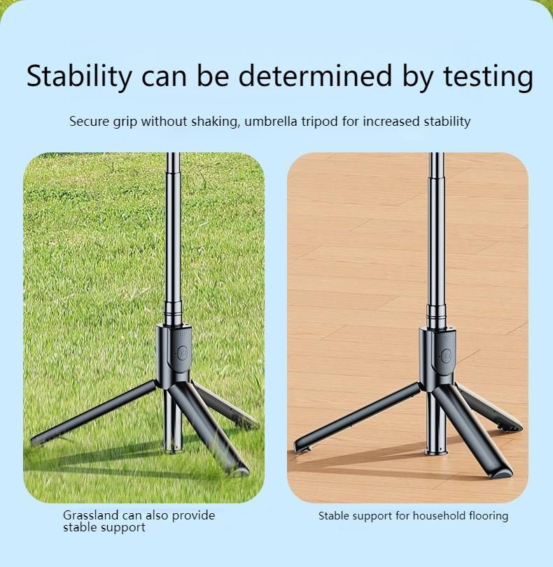 360° Rotating Selfie Stick Tripod With Bluetooth Remote & LED Light – 1m/1.7m Extendable Phone Holder For Live Streaming, Travel & Vlogging_voghion.com