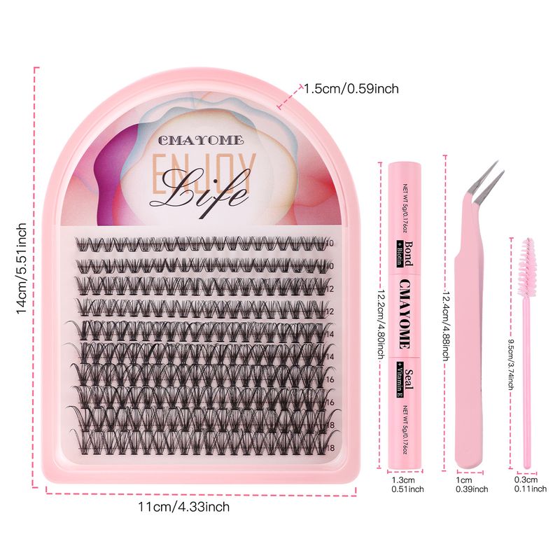 False Eyelash Extension Set, Single Cluster Of Loose Eyelashes, 200 Clusters, 30+40+50+60+80+100D Eyelashes_voghion.com
