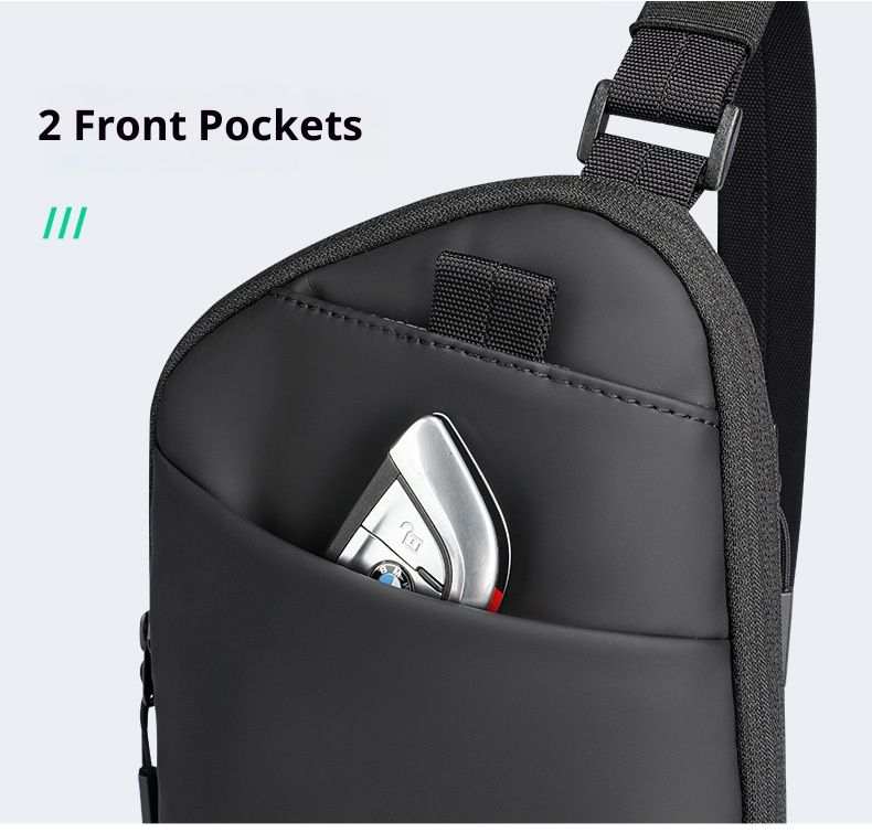 Borsa a tracolla leggera e minimalista da uomo - Tessuto Oxford resistente, borsa a tracolla casual urbana per gli oggetti essenziali di tutti i giorni, piccola borsa a tracolla, marsupio_voghion.com