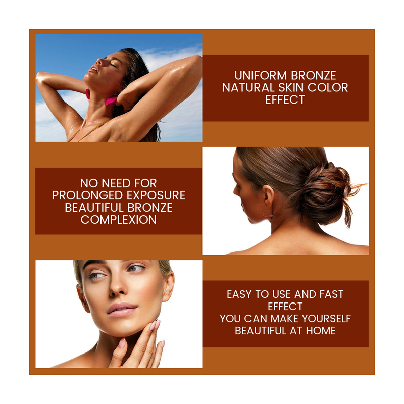 EELHOE Soro de escurecimento facial sem sol Essência de escurecimento facial ajuda o bronze de trigo escuro a uniformizar o tom de pele_voghion.com