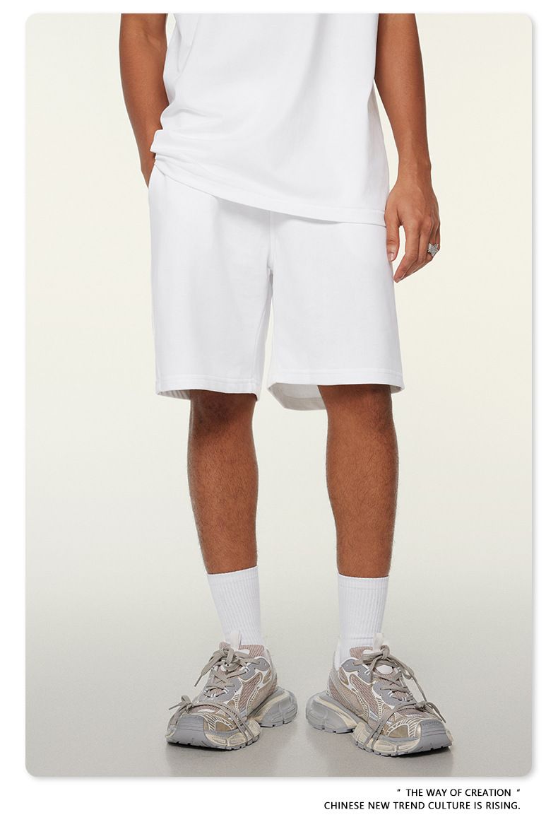Herren 2024 Frühjahr und Sommer 280G Basic-Shorts, lockere Fünf-Punkt-Hosen der Jugendtrendmarke, Sommer-Herren-Shorts_voghion.com