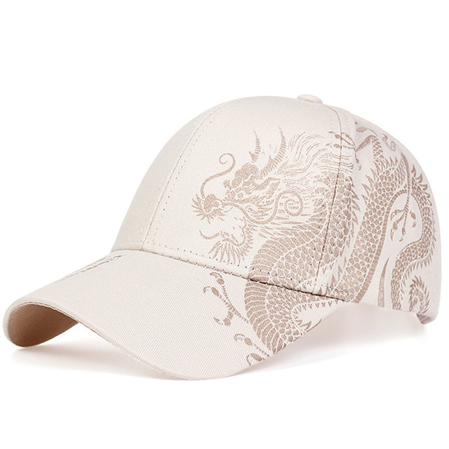 Unisex Baseball Cap Black Adjustable Chinese Style Cap Dragon Print Casual Snapback hats Bone Hip Hop Hat sun hats gorras_voghion.com
