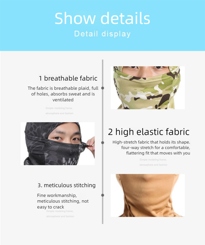 Cross-Border Summer Outdoor Cycling Hat Windproof Sun Protection Single Hole Breathable Mesh Quick-Dry Face Mask_voghion.com