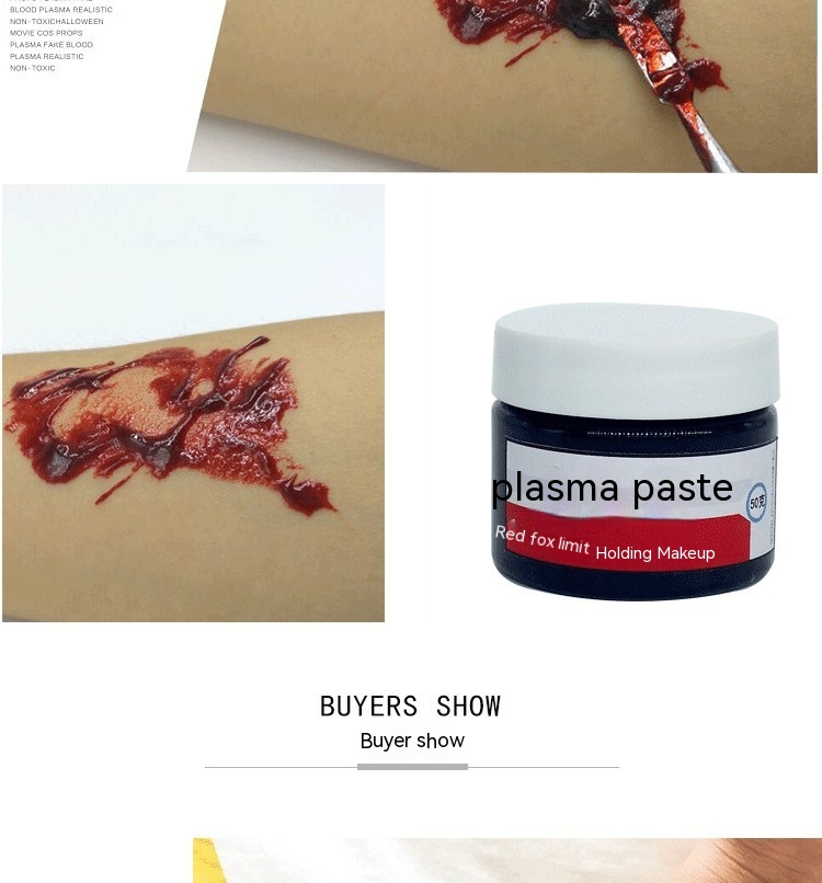 Rekwizyty filmowe i telewizyjne na Halloween Fałszywa krew Suche zapytanie Zombie Makijaż Krem plazmowy_voghion.com