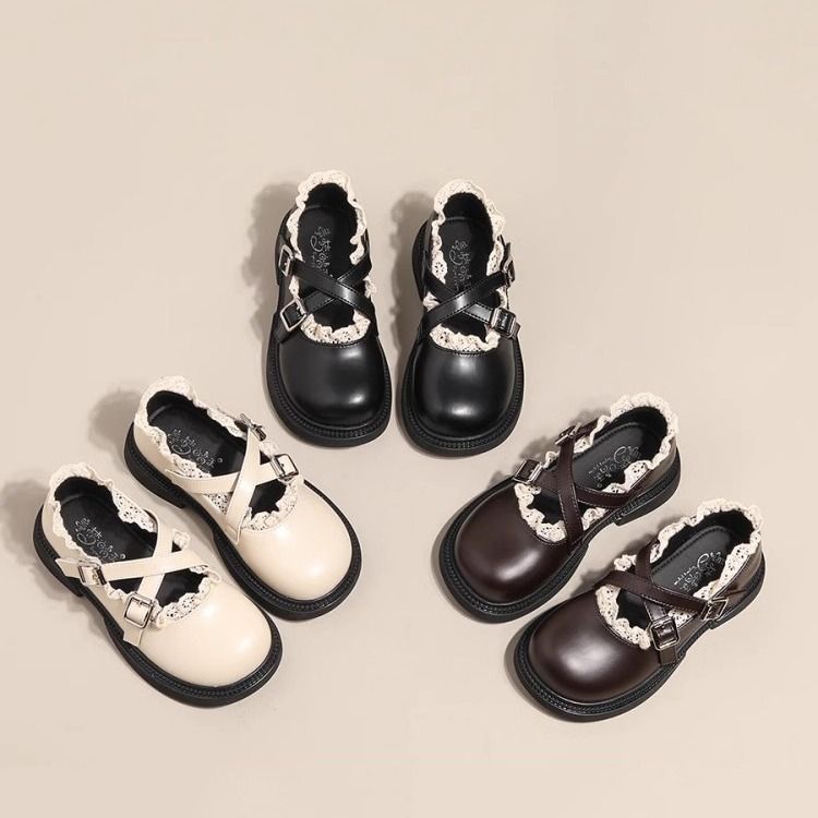 2026 Leder Herbst Kinder 2024 Neue Stil Kleine Mädchen Wohnungen Weiche Sohle Mode Prinzessin Schuhe Mary Jane Mädchen_voghion.com