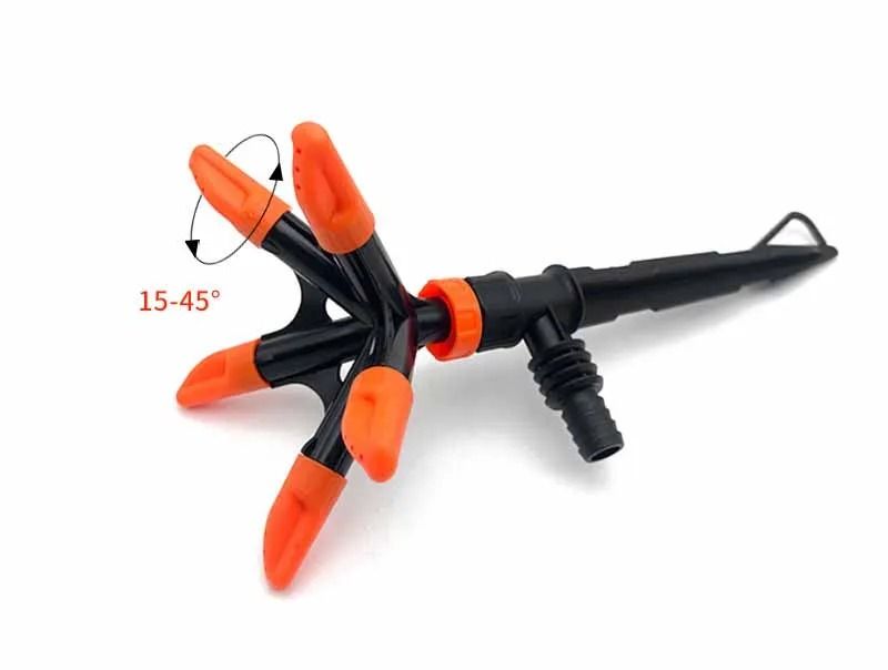 Aspersor giratório automático de 5 ângulos e 360 ° para irrigação de jardim_voghion.com