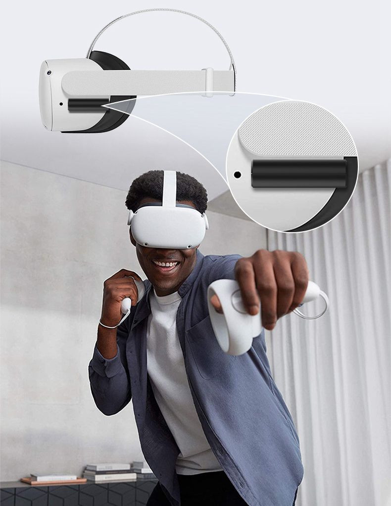 Capsule Power Bank for Oculus Quest 2 VR Headset 3000mAh Battery Pack Compatible with Elite Strap for Meta Quest 2 Accessories_voghion.com