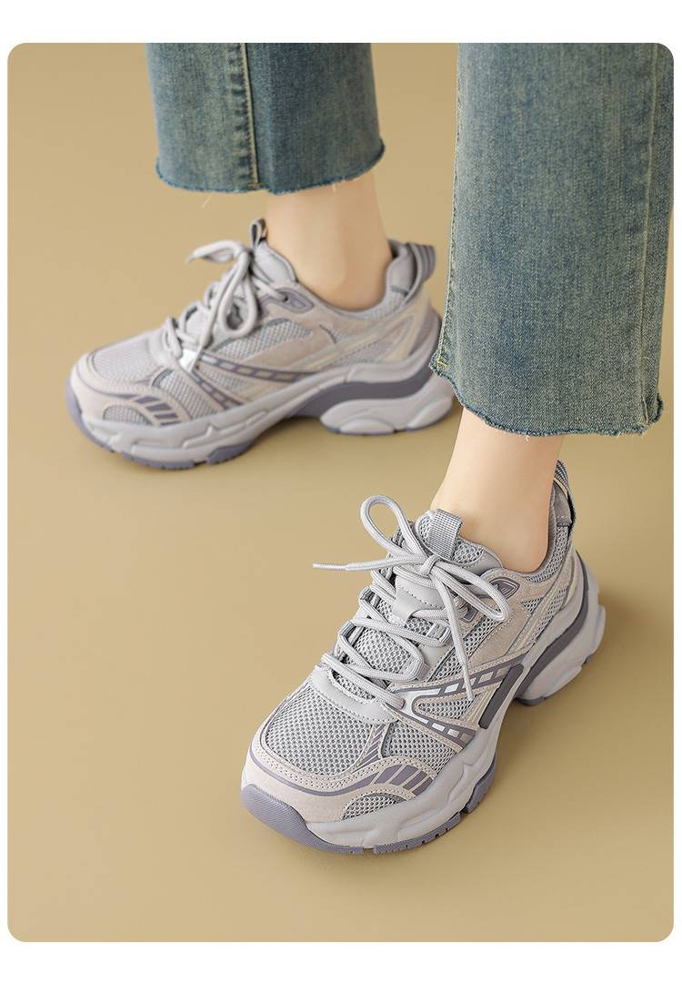 Cameido Lightweight Thick-soled Dad Shoes For Women. In The Spring Of 2025, These Are Casual Sports Shoes With Mesh Paneling,_voghion.com