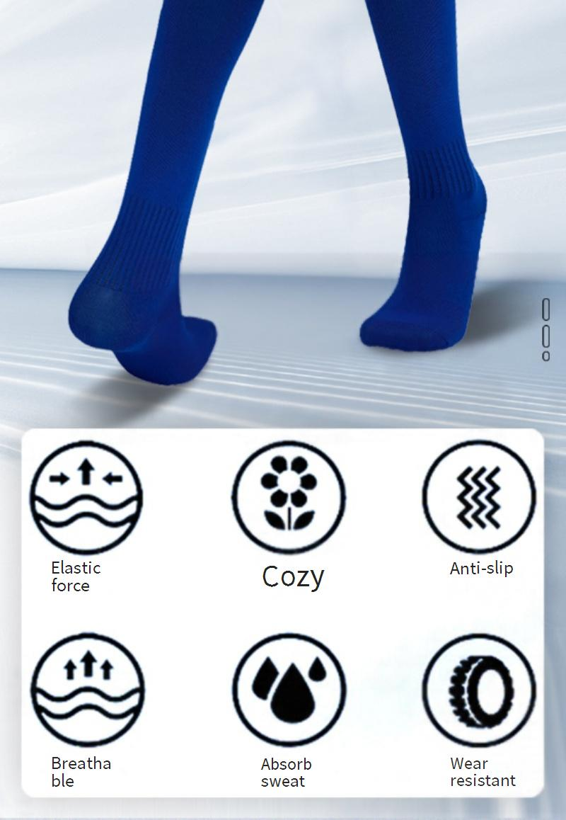 Herrensocken Professionelle Fußballsocken mit langem Schlauch Herrensocken Rutschfeste, schweißabsorbierende Sportsocken für Erwachsene Verdickte hohe Schlauchsocken für Kinder_voghion.com