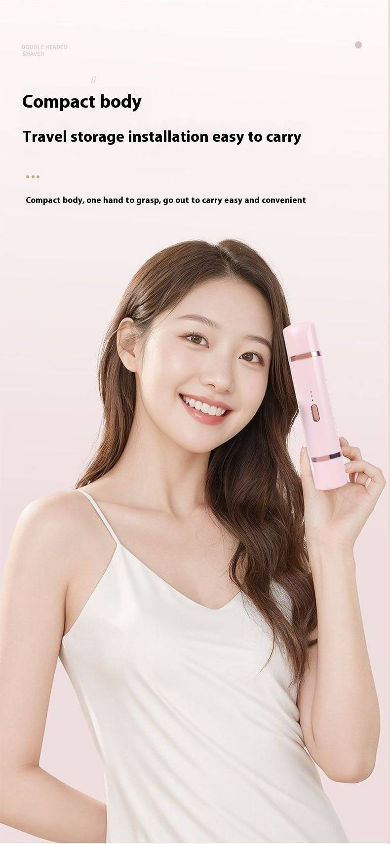 Tagliacapelli elettrico 2 in 1 per donna - Epilatore a doppia testina per viso e corpo, per labbra, ascelle, bikini e gambe, indolore e impermeabile_voghion.com