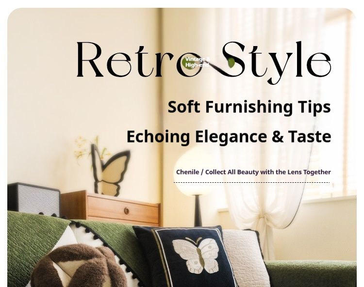 Chenille-Sofakissenbezug – Hochwertiges, rutschfestes Einteiler-Design (Vintage-Grün, Creme, Beige und mehr)_voghion.com