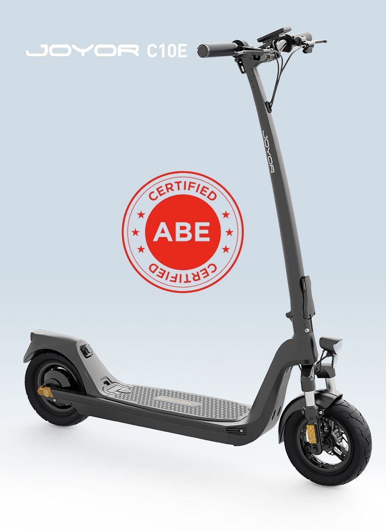 Patinete eléctrico JOYOR C10E(ABE) con certificación, motor de 500 W, para adultos, con neumáticos de 10 pulgadas y batería de 48 V y 10,4 Ah._voghion.com
