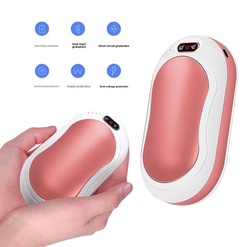Factory Direct Sale Temperature Display USB Power Bank Portable Charger Massage LED Flashlight Hand Warmer No Lagging_voghion.com