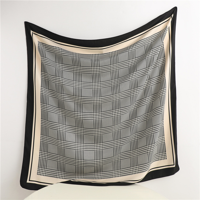 Temperamento Sciarpa Donna 90 cm Twill Seta Fascia per capelli Sciarpa quadrata semplice Protezione solare Decorazione Scialle Mille uccelli_voghion.com