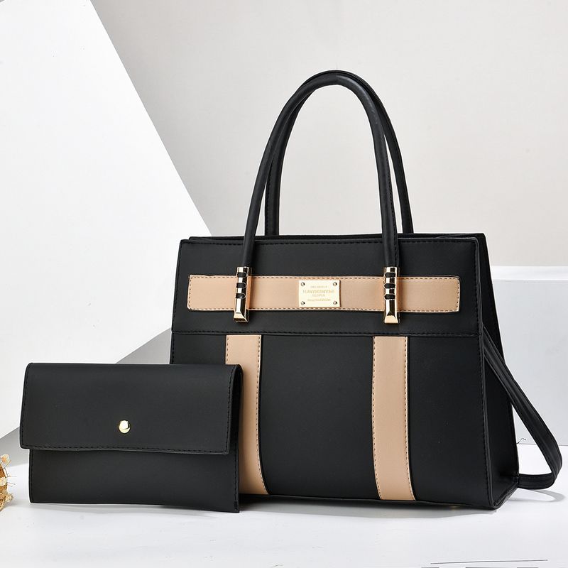 Handbag Set For Women Splicing Color Contrast Simple Large Capacity Single Shoulder Bag Bag_voghion.com