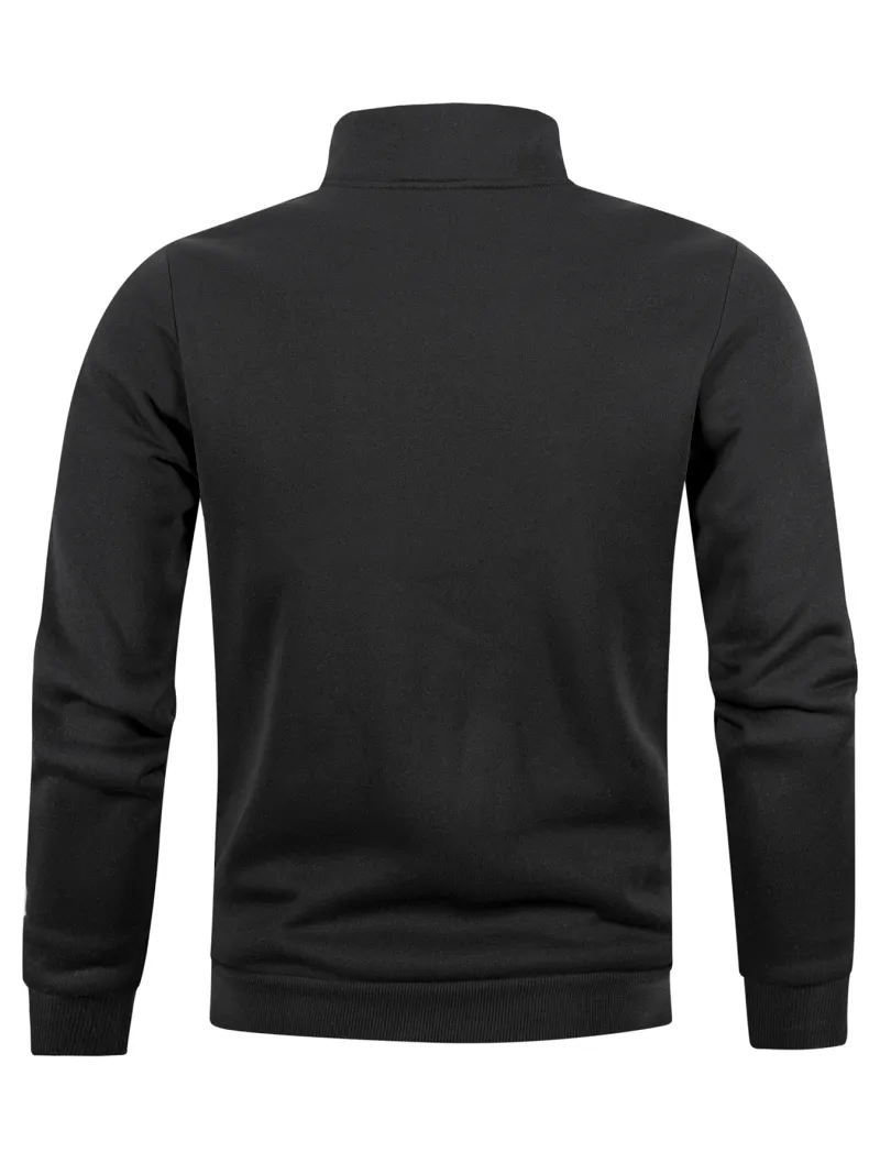 Men's Quarter Zip Up Long SleeveSlim Fit Lightweight Mock Neck Pullover Casual Sweaters Half Turtleneck Cozy Outdoor Streetwear_voghion.com