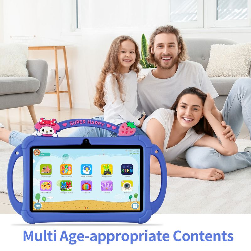 7" Kids Tablet With Protective Case - Early Learning & Entertainment, Safe & Durable_voghion.com