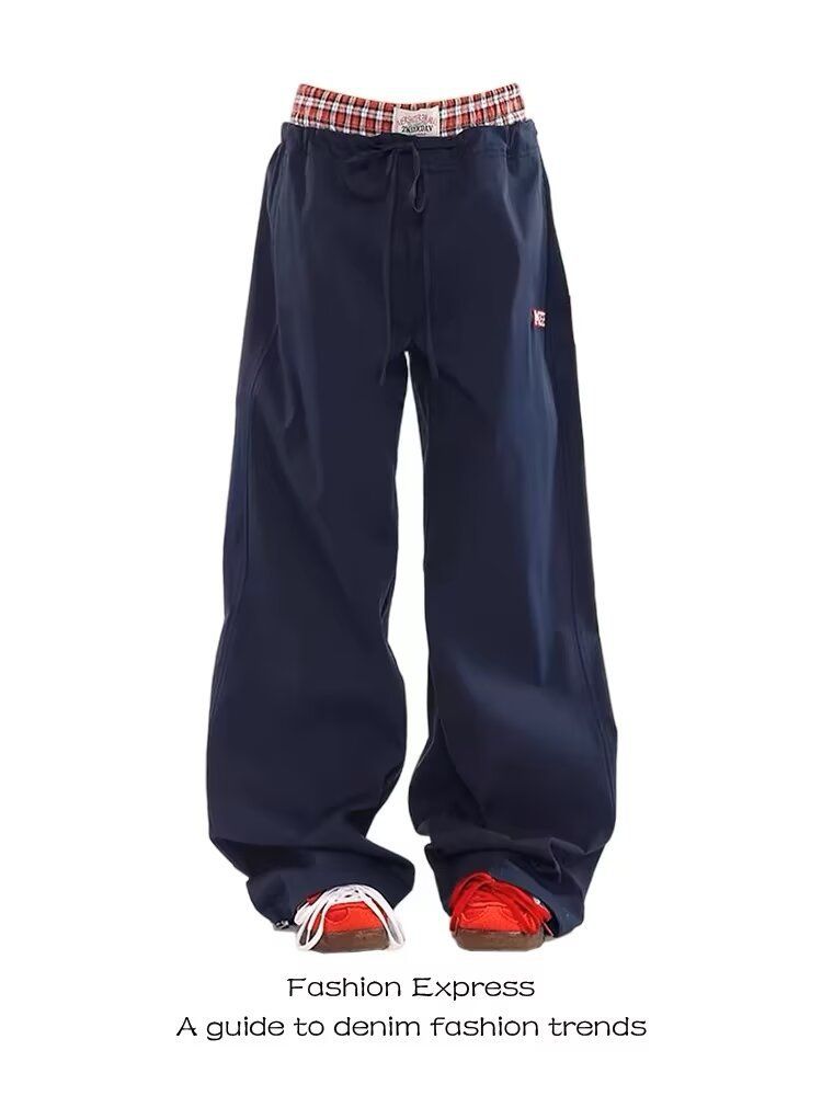 Men's Trendy Casual Jogger Pants With Drawstring - Straight Leg Loose Fit Athletic Sweatpants For Plus Size - Solid Color Polyester Blend_voghion.com