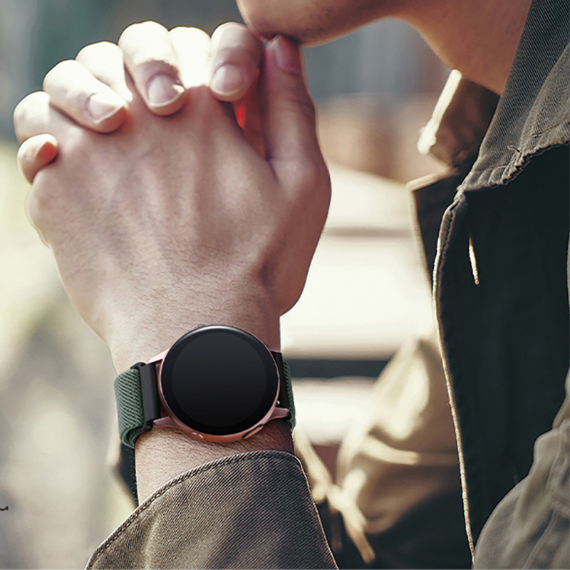 Cinturino 20mm 22mm per orologio Samsung Galaxy 4/classico/46mm/Active 2/Gear S3/5/5 pro 44mm 40mm cinturino elastico in nylon Huawei GT 2/3 Pro_voghion.com
