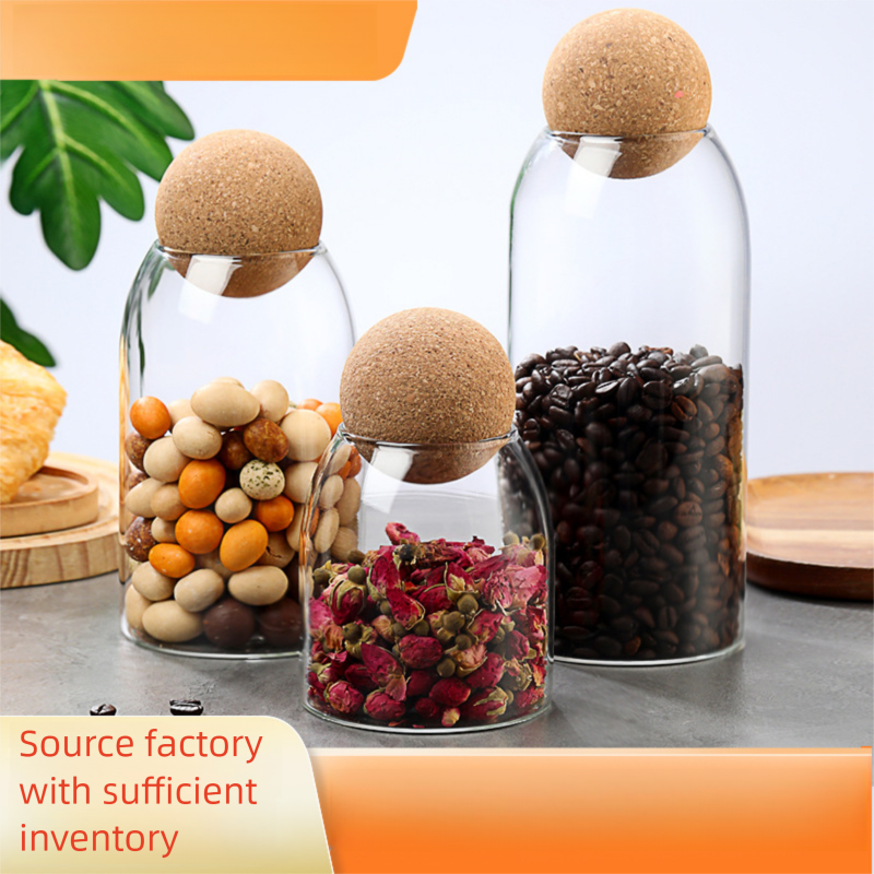 Household Five Grains Sealed Food Spice Square High Borosilicate Glass Storage Jar_voghion.com