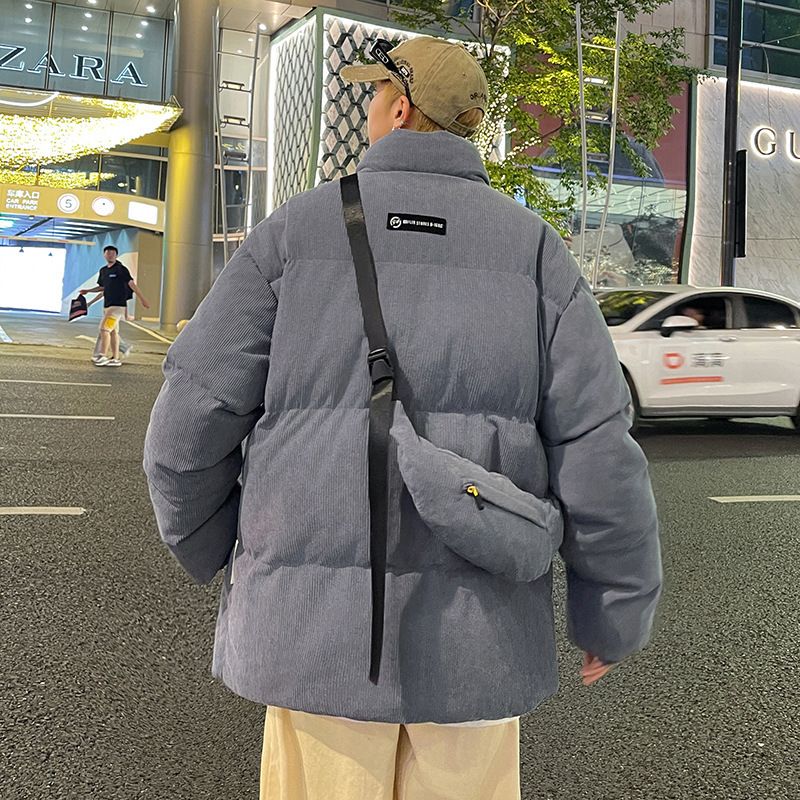 Winter Warm Men's Trendy Hooded Cotton Coat Plus Size Loose Thickened Puffer Jacket Unisex Couple Style_voghion.com