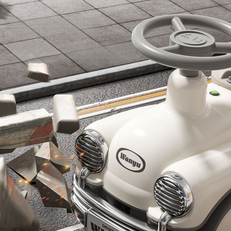 New Children's Ride-On Toy Ages 2-5, Walking Can Be Sat On, With Lights And Music, Classic Car, Twist Car For Toddlers_voghion.com