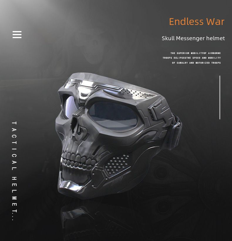 Cycling Eyewear New Goggles Mask Skull Head Motocross Outdoor Sports Riding Wind And Sand Goggles Tactical Mask_voghion.com