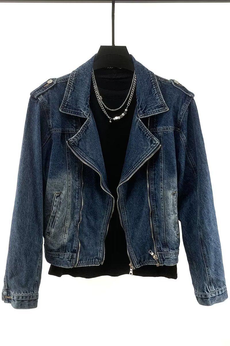 Nieuwe herfst denim jas heren oversized casual jas jeugd streetwear mode blauwe jeans jas voor tieners_voghion.com