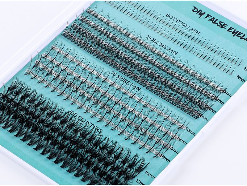 Hot 404 cluster large capacity false eyelashes lower lash demon single cluster segment DIY eyelash mixed_voghion.com