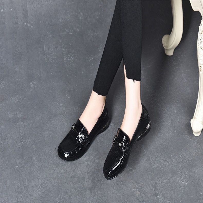 British Style Small For Women's Spring And Autumn Single Shoes 2025 New Winter Versatile Patent Leather Round Toe_voghion.com
