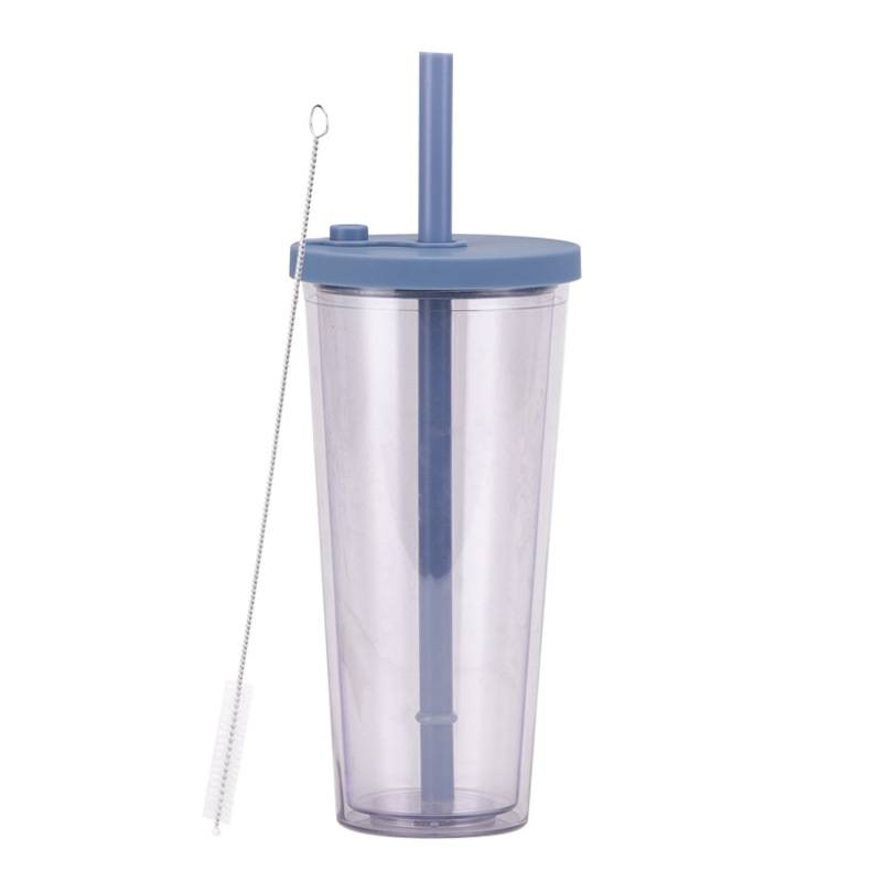 Unisex divslāņu plastmasas liela cauruma salmu krūze caurspīdīga pērļu piena tējas krūze salmu krūze izgatavota pēc pasūtījuma_voghion.com