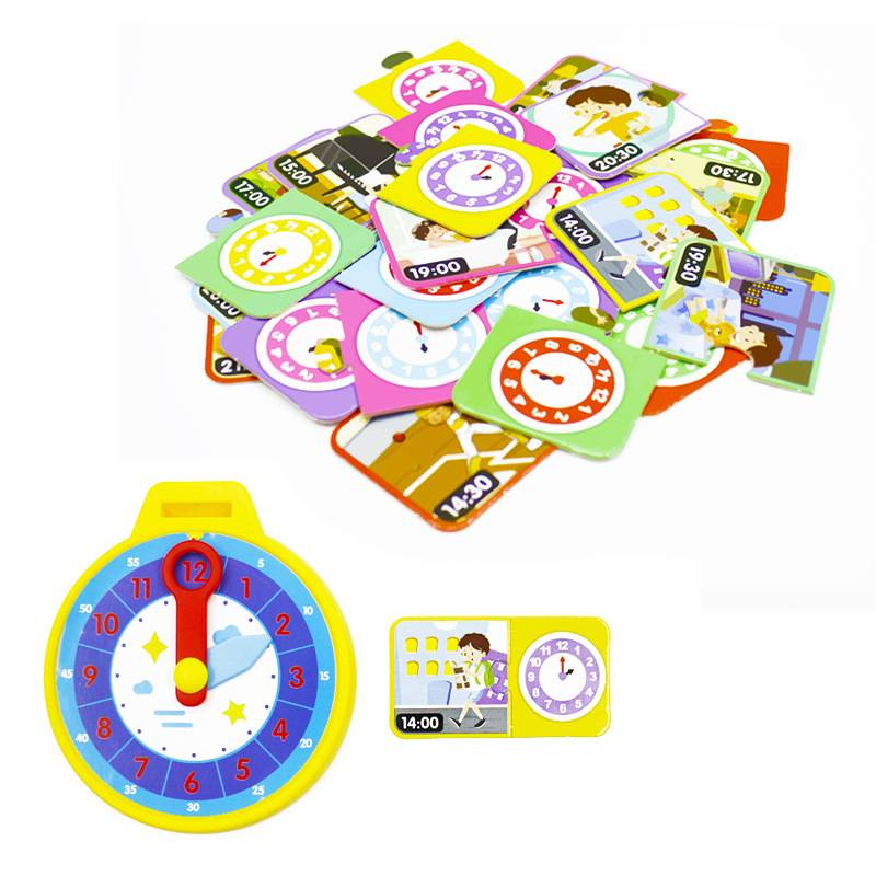 Montessori Paper Alarm Clock Puzzle Toys Alarm Clock Life Management Clock Game Early Educational Learning Toys Gift For Kid_voghion.com