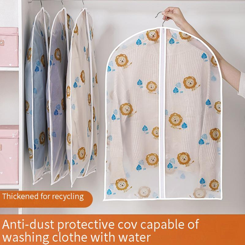 Kleidung Staubschutz waschbar Mantel Anzug Kleidung Aufbewahrungstasche Kleiderschrank PEVA hängende Kleidung Tasche_voghion.com