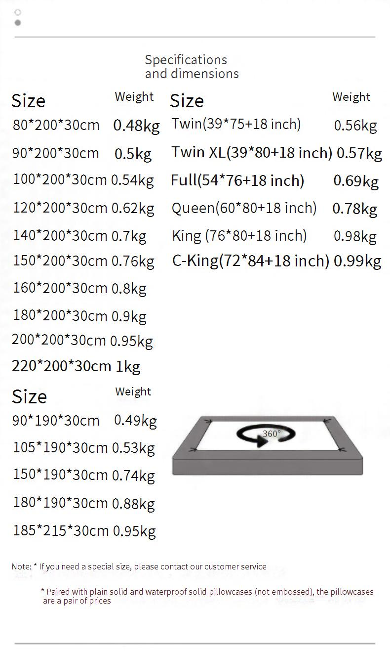 Protège-matelas imperméable matelassé - Qualité hospitalière (drap-housse antidérapant en coton rembourré, lavable en machine pour lit de bébé/grand/très grand lit)_voghion.com