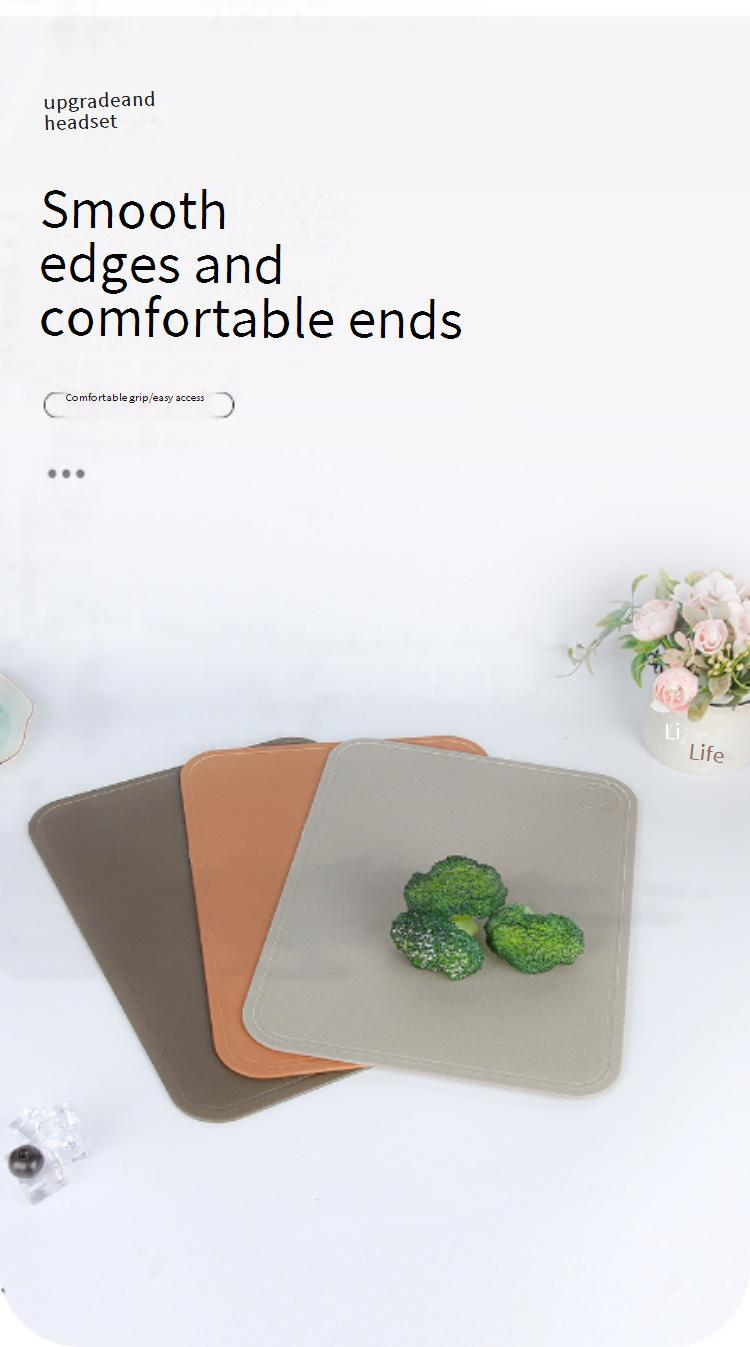 Tagliere ecologico in paglia di grano – Tagliere da cucina quadrato per frutta, verdura e alimenti per bambini (antiscivolo, senza BPA, lavabile in lavastoviglie)_voghion.com