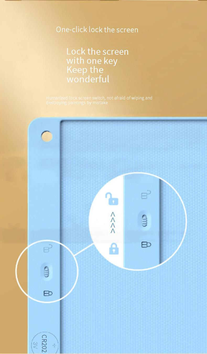 Tablet LCD de 13 polegadas - Bloco de notas digital reutilizável com caneta stylus para escritório, escola e casa, quadro de notas apagável para crianças e adultos_voghion.com