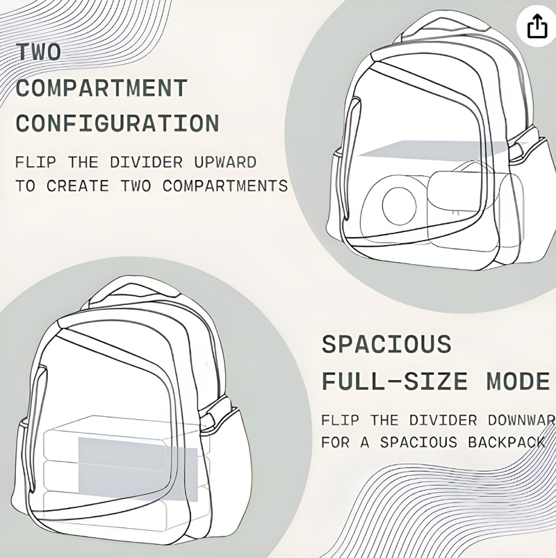 Bolsa térmica moderna de doble capa para el almuerzo: expandible, plegable y reutilizable, con bolsillos laterales. Ideal para el trabajo, viajes, picnics y playa._voghion.com