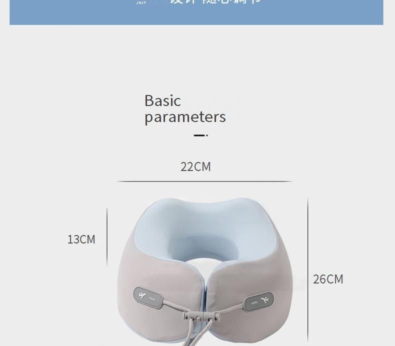 Cooling U-Shaped Travel Neck Pillow With Memory Foam - Breathable Ice Silk Cover For Airplane, Office & Home Use - Lightweight & Portable_voghion.com