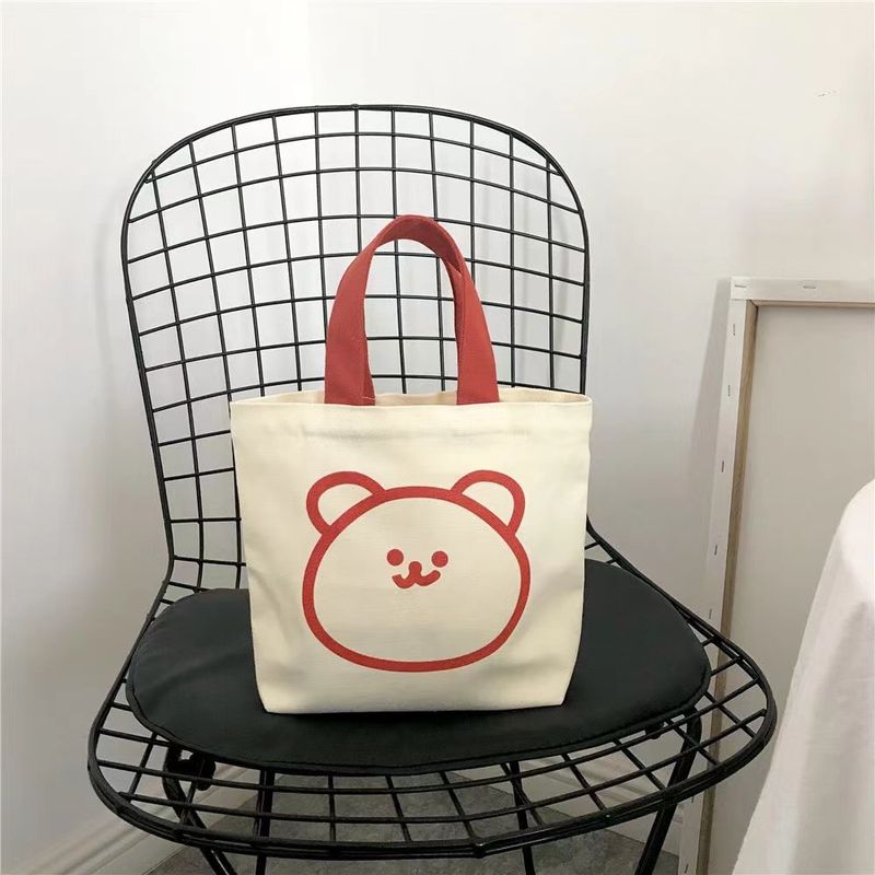 Mini Canvas Lunchtasche für Studentinnen (koreanische Version) – Niedlich, elegant und geräumig_voghion.com