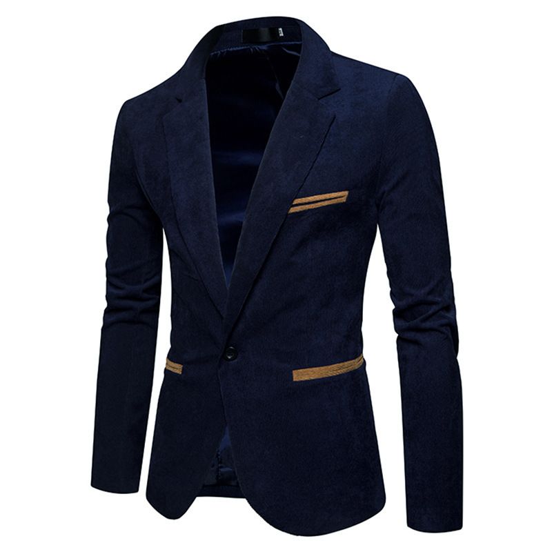 Giacca da abito casual da uomo in velluto a coste color velluto_voghion.com