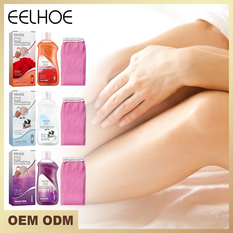 EELHOE Body Exfoliating gel Refreshes and Gently Cleans Back Acne Scrub to Improve Dark Bath Towels_voghion.com