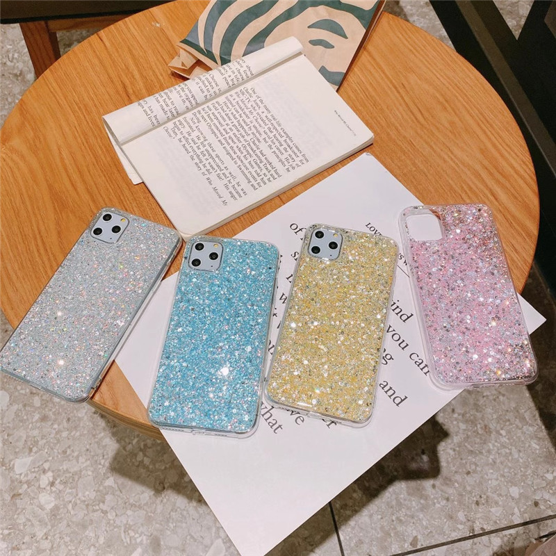 Silikonski ovitek za telefon z bleščicami za Xiaomi Redmi Note 10 Pro Note 9 9T 9C Note 8 pro 7 8A POCO X3 NFC F3 M3 Mi 10T_voghion.com