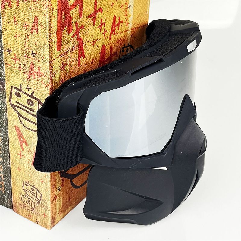 NAFEIB Motorradbrille für Männer und Frauen – Winddichte Reitmaske mit austauschbaren Gläsern_voghion.com