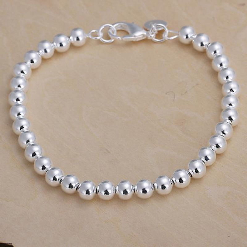 Nuovi gioielli in argento sterling Sier, bracciale a catena con perline leggere di classe per le donne, moda regalo_voghion.com