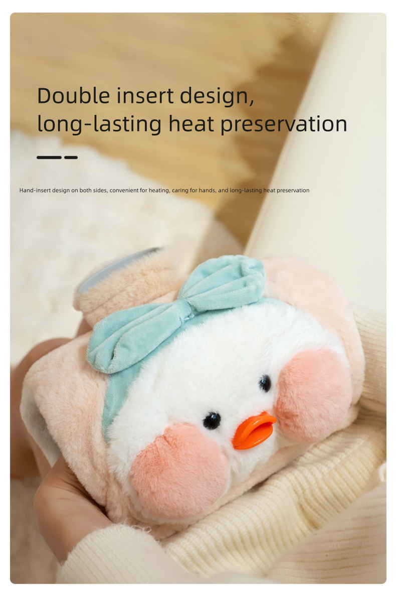 Explosion-Proof Hot Water Bottle With Plush Cover, For Stomach Pain Relief, Portable Hand Warmer For Baby Adults_voghion.com