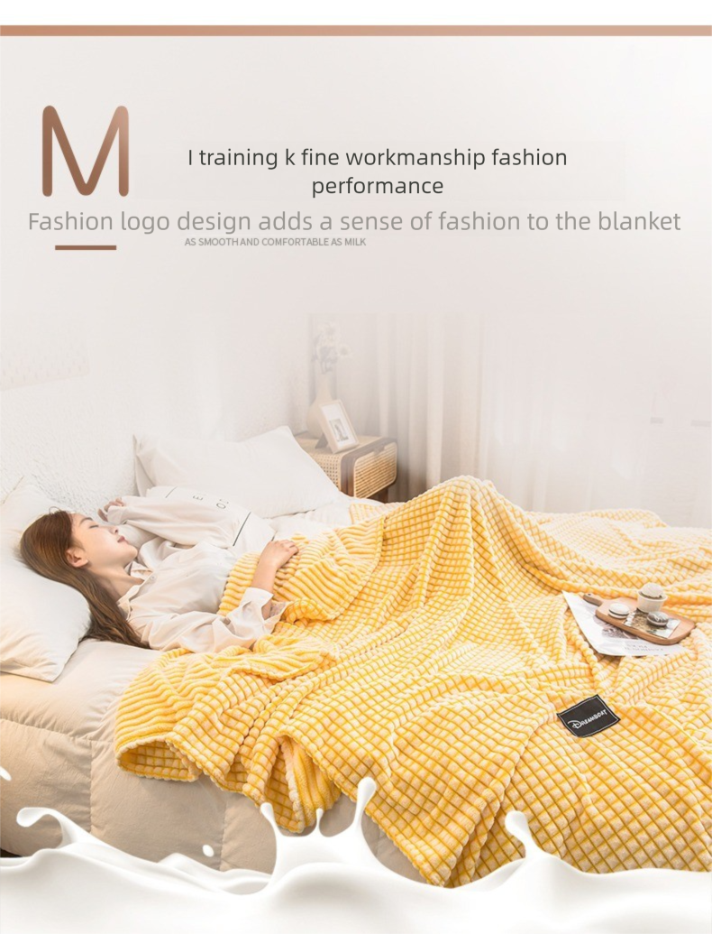 Coperta per divano in velluto di latte - Coperta regalo in pile di corallo per aria condizionata in ufficio_voghion.com